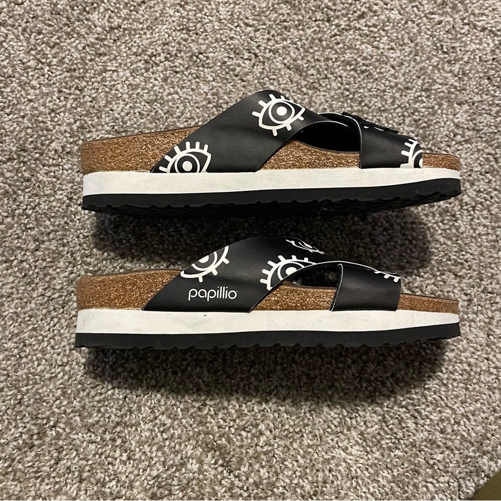 Papillio Black and Blue Eye Sandals - Picture 5 of 6